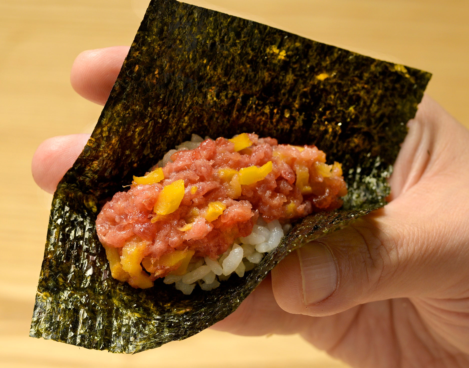 とろたく挟み巻の写真