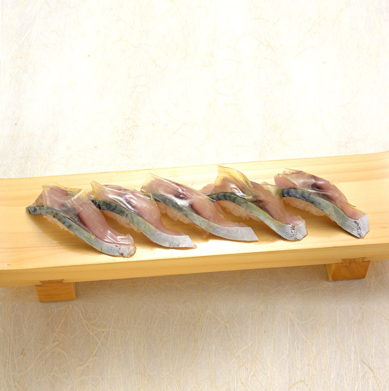 〈5貫にぎり〉さばテラ昆布のせ5貫の写真