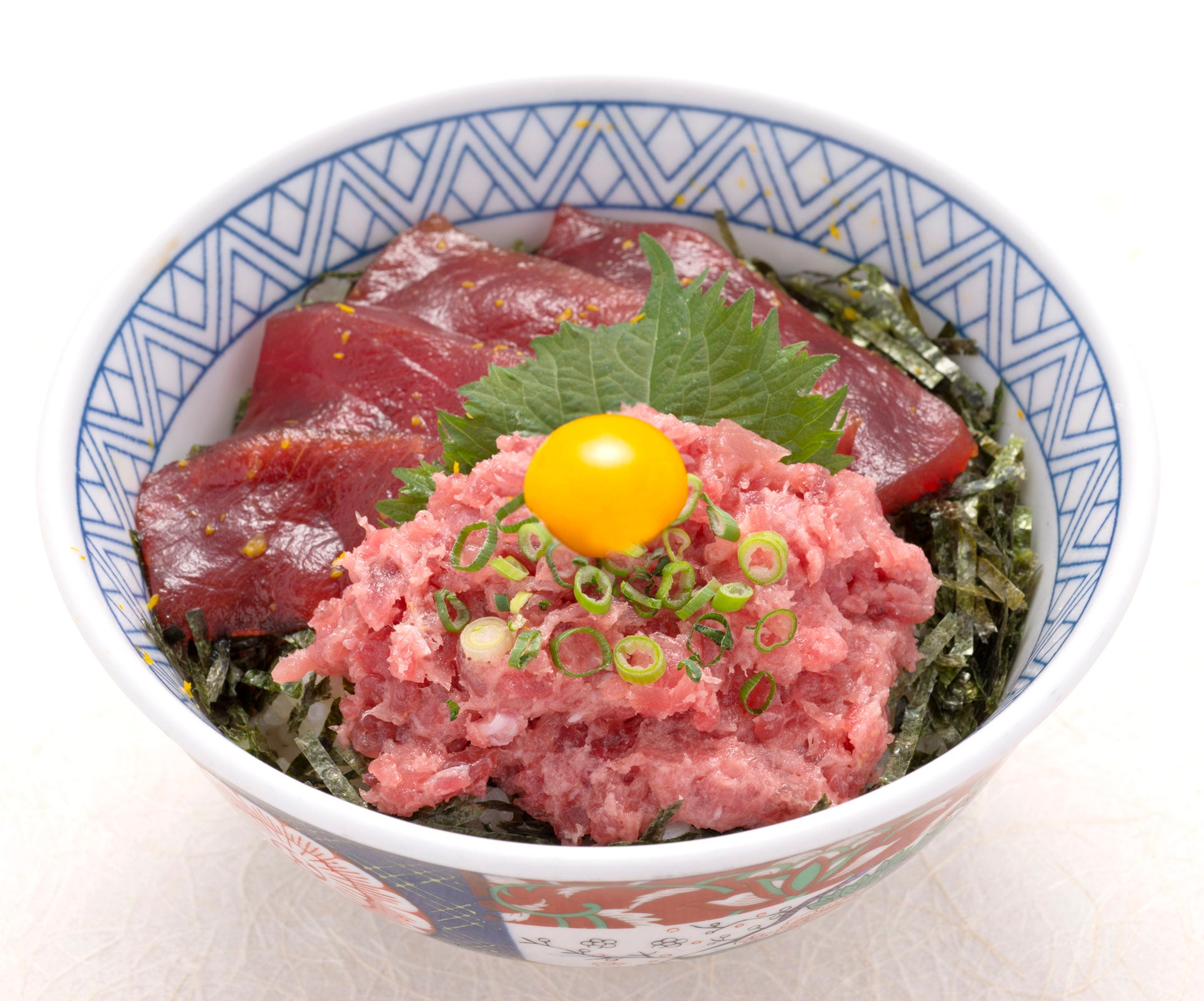 づけ鮪とねぎとろ丼の写真
