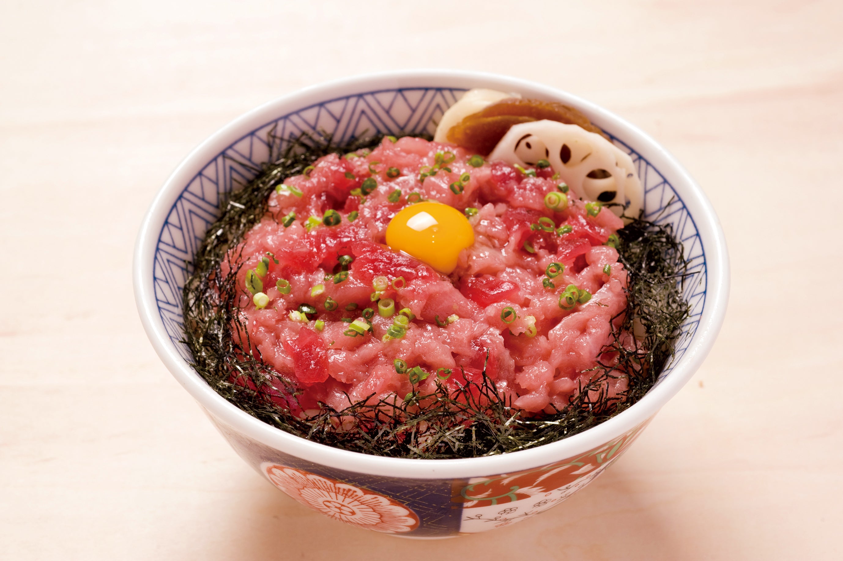 天然まぐろのねぎとろ丼の写真